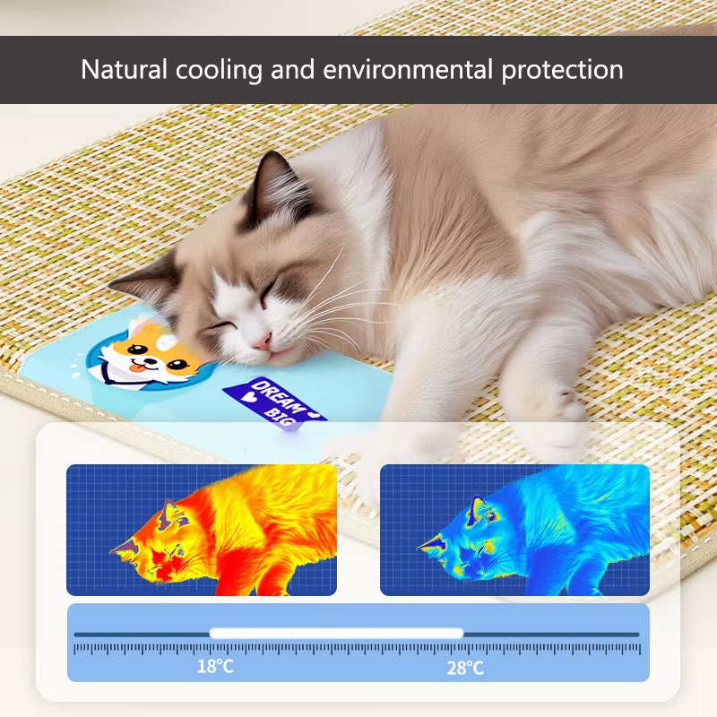 🐾 Cama Refrescante de Verano para Mascotas – Natural y Cómoda 🐾