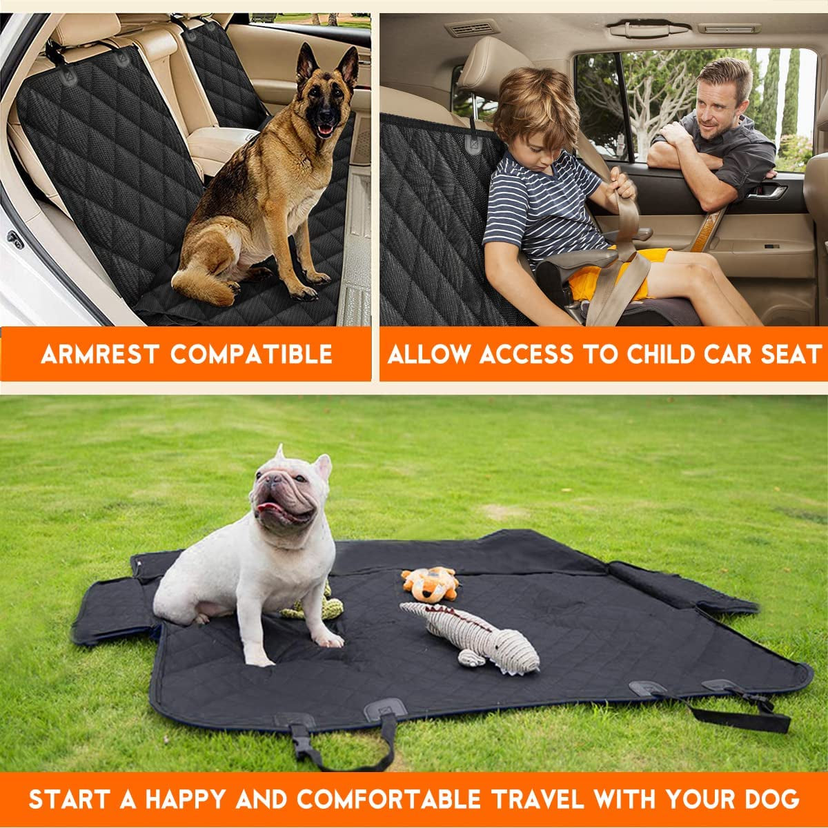 🚗🐶 Funda Protectora de Asiento para Auto – Impermeable y Antideslizante para Perros 🐾