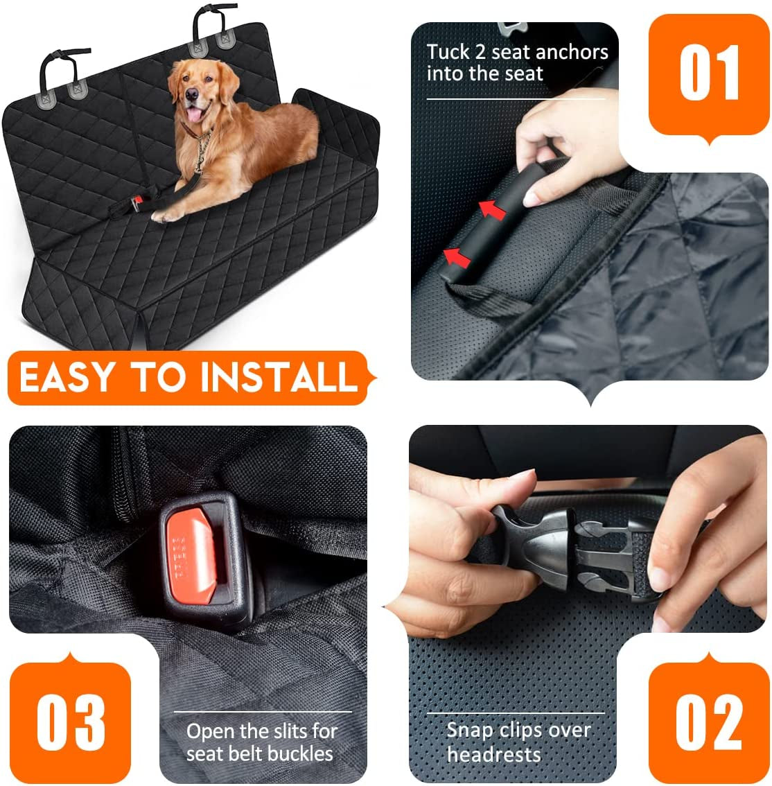 🚗🐶 Funda Protectora de Asiento para Auto – Impermeable y Antideslizante para Perros 🐾